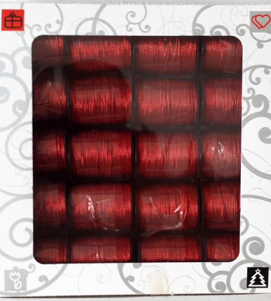 cord metallic 1.3mm x 10mtr - red