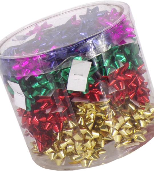 bow-mini star 25mm lux met(5mm) - assort
