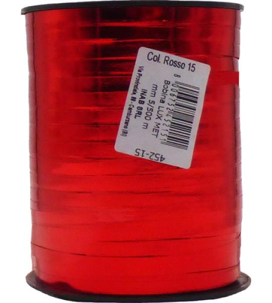ribbon rolls 5mm x 500mtr lux met - red