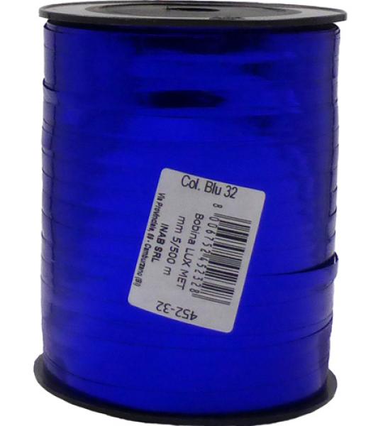 ribbon rolls 5mm x 500mtr lux met - blue