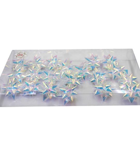 bow-star 50mm -10mm - iridescent white