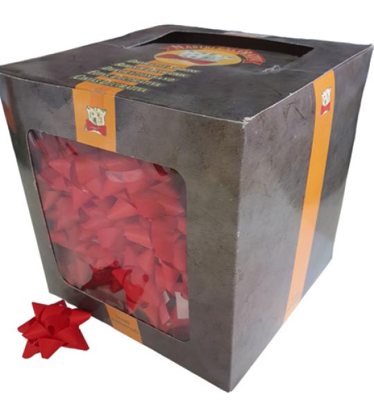 bow-star 80mm matt(19mm) - red