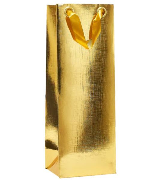 gift bags bottle gold 13 x 10 x 36cm