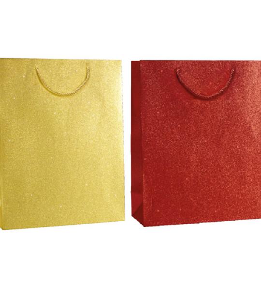 gift bags small gold/red plain asstd
