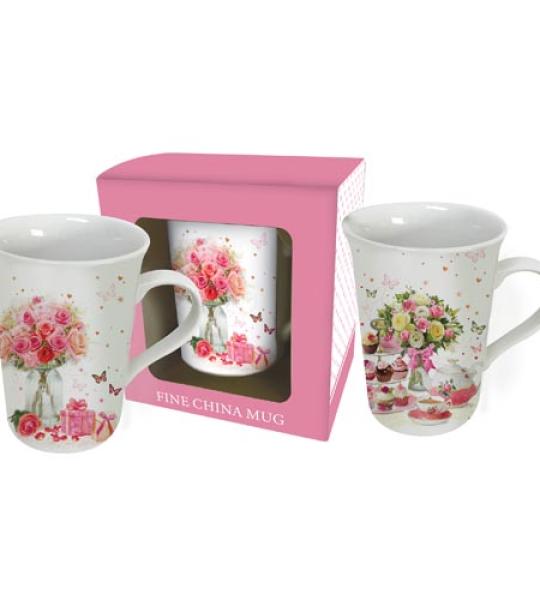 flower garden mug in box 2 asstd