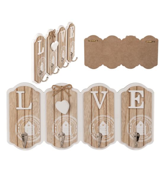 key hanger wooden board - love