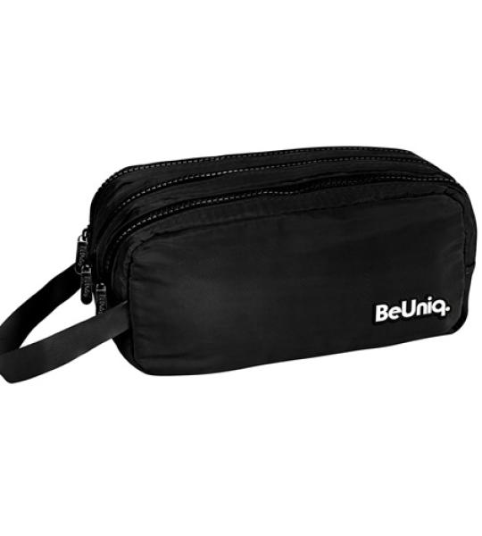 pencil case 3 compartments black