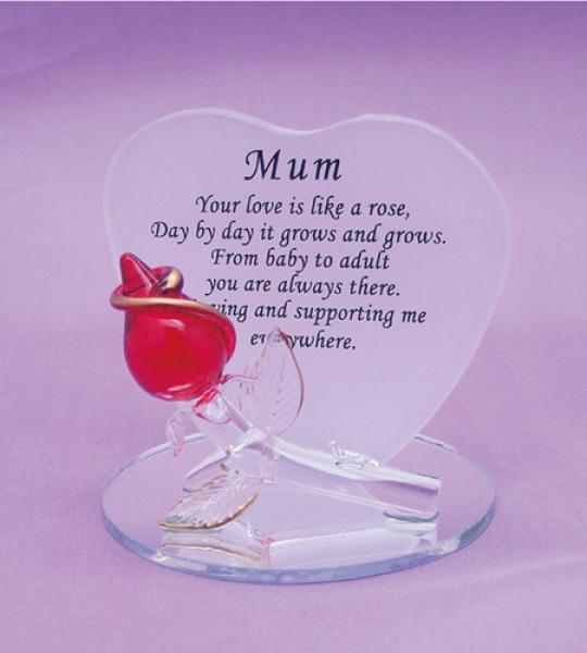 mum rose plaque