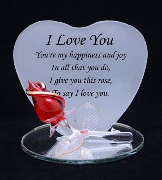 i love you rose plaque
