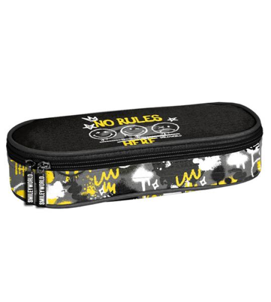 smiley oval pencil case