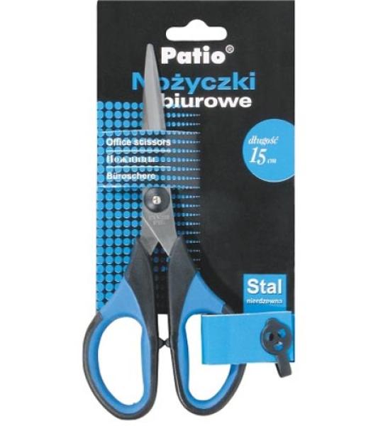 SCISSORS W/RUBBER HANDLE 15CM