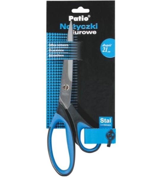 SCISSORS W/RUBBER HANDLE 21CM
