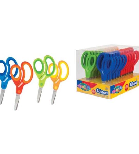 SCISSORS FOR KIDS 13CM W/RUBBER HANDLE