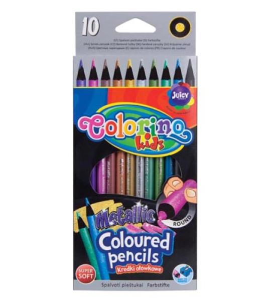 PENCIL COLOURS METALLIC - LONG X 10PCS