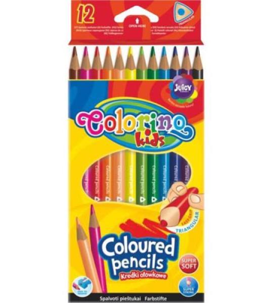PENCIL COLOURS LONG TRIANGULAR X 12