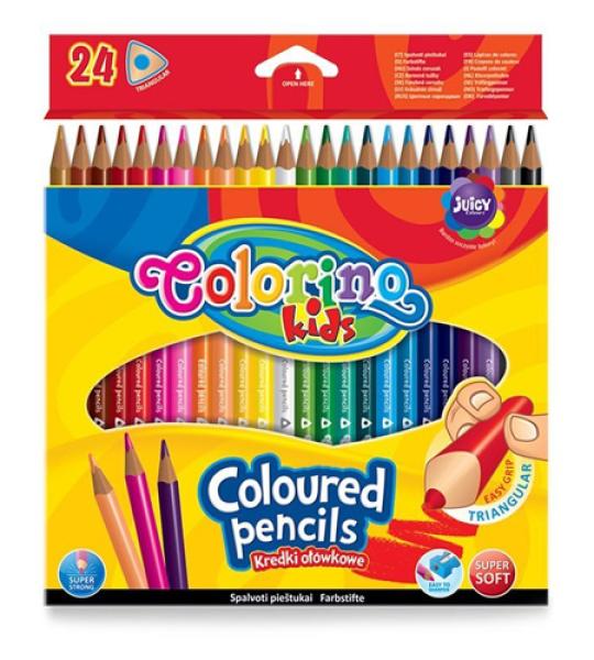 PENCIL COLOURS LONG TRIANGULAR X 24