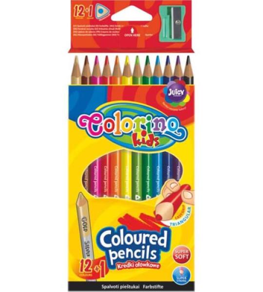PENCIL COLOURS LONG TRIANGULAR(12+1)