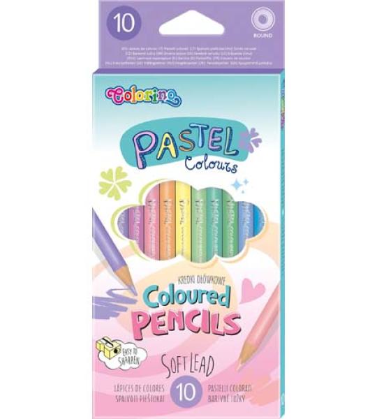 PASTEL COLOURED PENCILS 10 COLOURS
