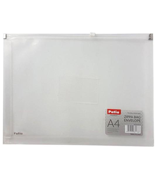 ENVELOPE ZIPPER PLASTIC WITH BADGE A4 0.