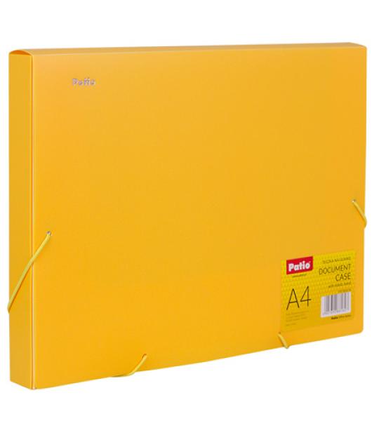 DOCUMENT CASE A4 30MM YELLOW ELASTIC PP