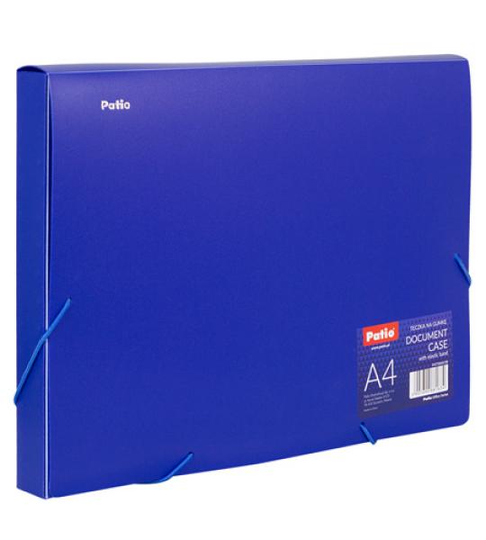 DOCUMENT CASE A4 30MM BLUE ELASTIC PP