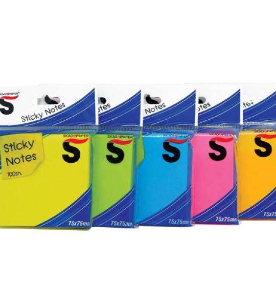 STICKY NOTES CLRD 50X50MM 400SHEETS
