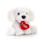 25cm keeleco bichon frise with heart