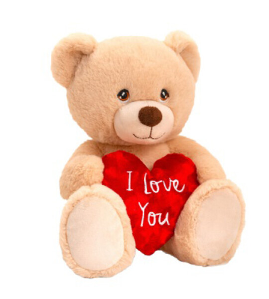 25cm keeleco honey wafe bear w/heart