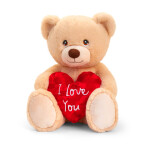 45cm keeleco honey wafe bear w/heart