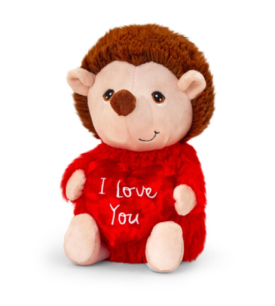 25cm keeleco valentines hedgehog w/heart