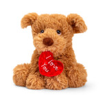 18cm keeleco puppy w/heart