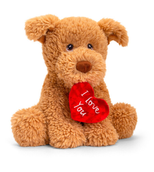 25cm keeleco puppy w/heart