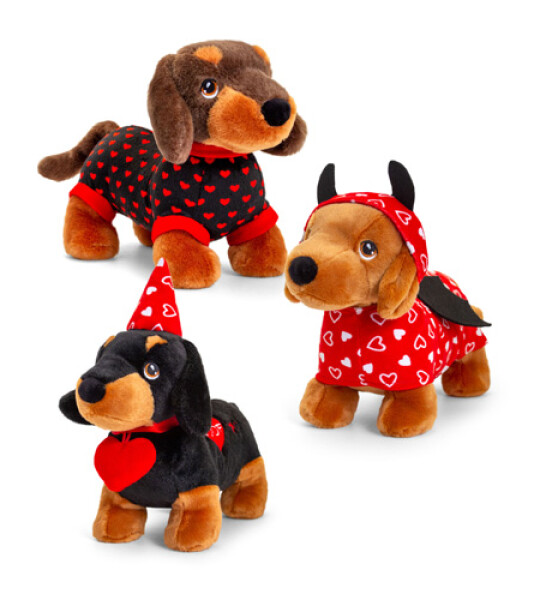 25cm keeleco valentines sausage dog 3 as