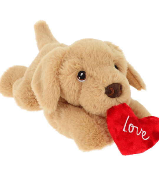 30cm keeleco labrador with heart