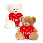 35cm barnaby bear with heart 2 asstd